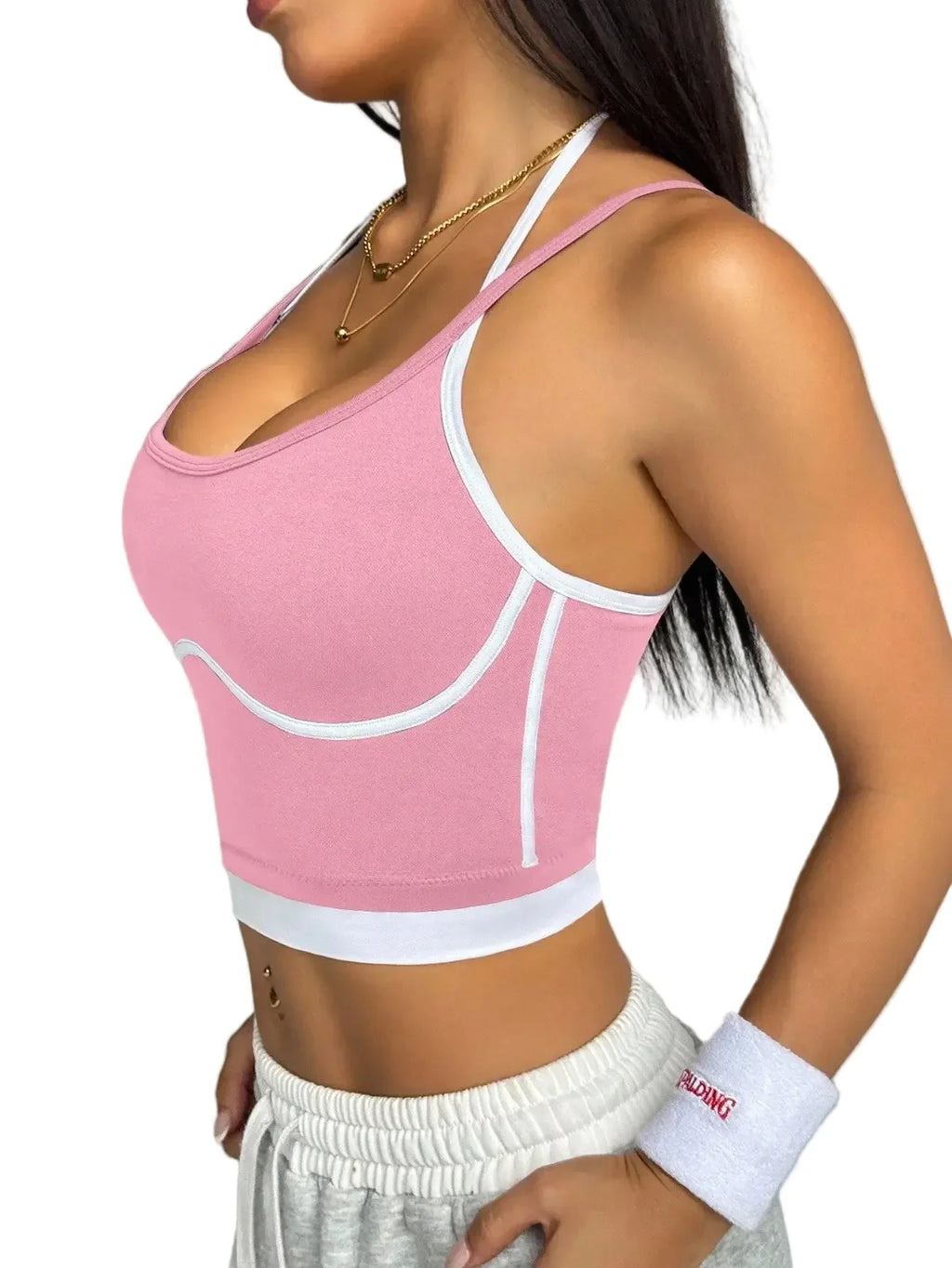 Women's Workout Top – Supportive Color Block