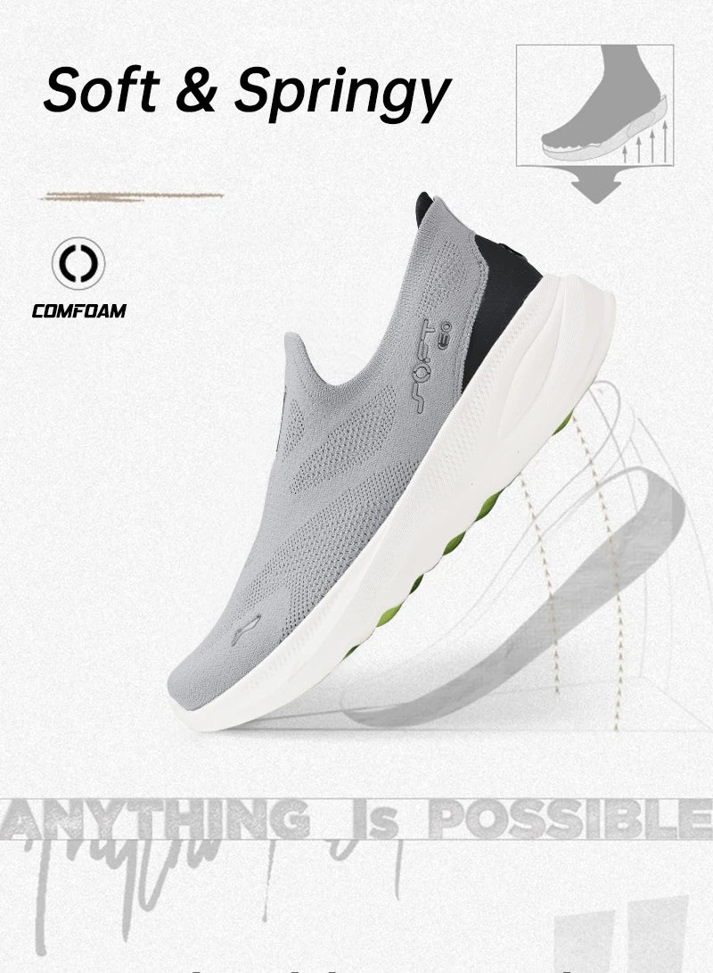 Men's Walking Shoes - Slip-On Knit Pair