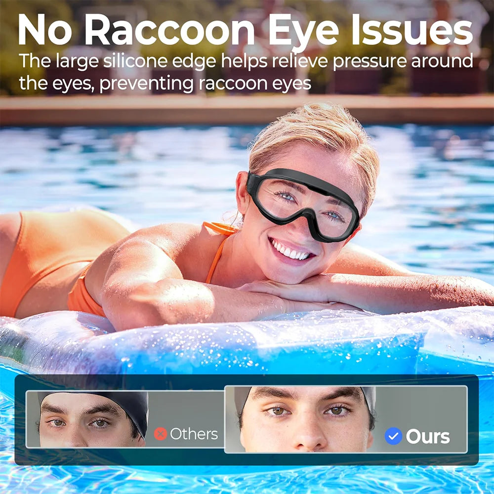 Women's Swim Goggles - Wide-View Adjustable Pair