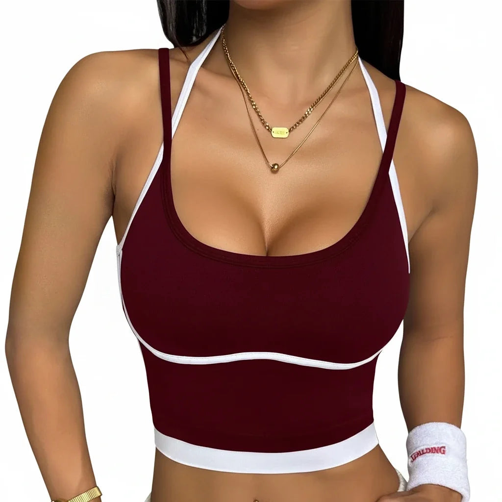 Women's Workout Top – Supportive Color Block