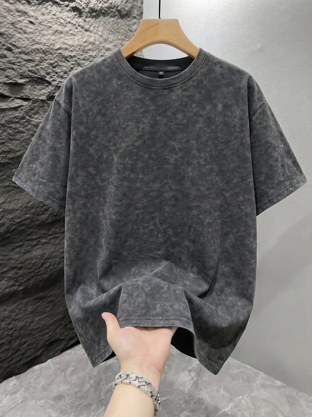 Men's Vintage Acid-Wash T-Shirt – Oversized Fit - product view 1