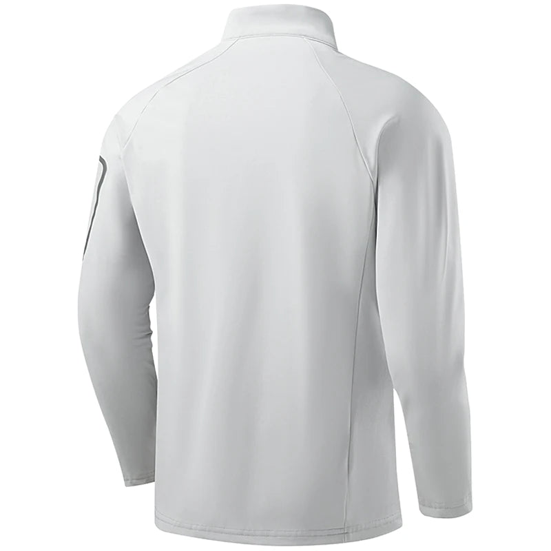 Men's Pullover - Three-Quarter-Sleeve Polyester Top