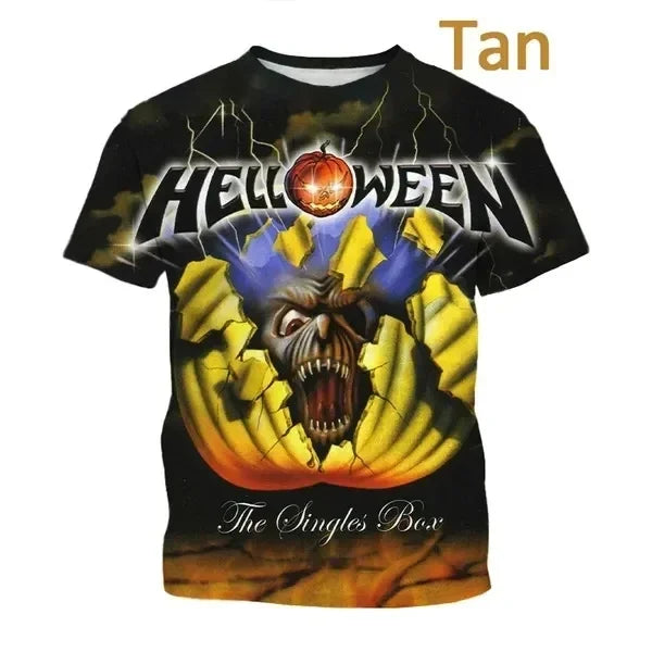 Kids Athletic T-Shirt - Halloween Print Short Sleeve