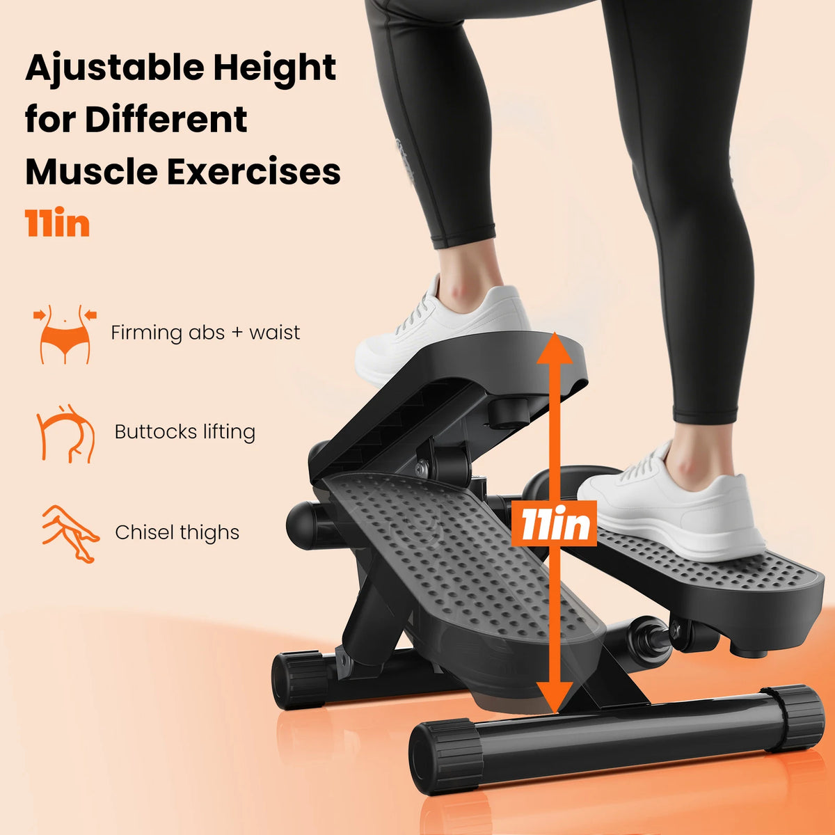 Mini Stepper - Resistance-Band Cardio Trainer