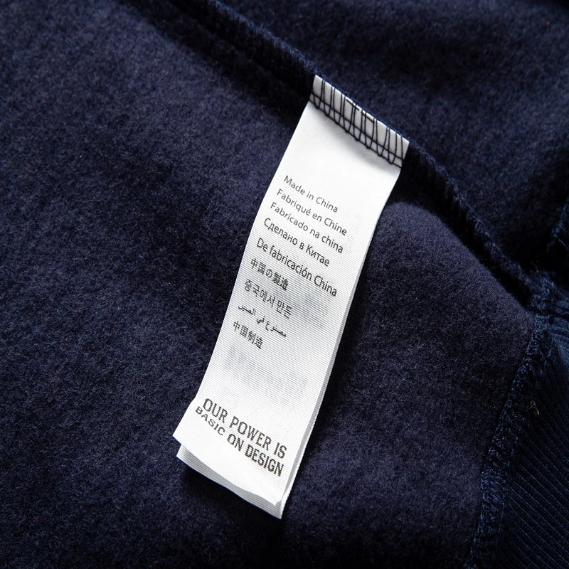 Men's Hoodie - Cotton-Blend Casual Pullover