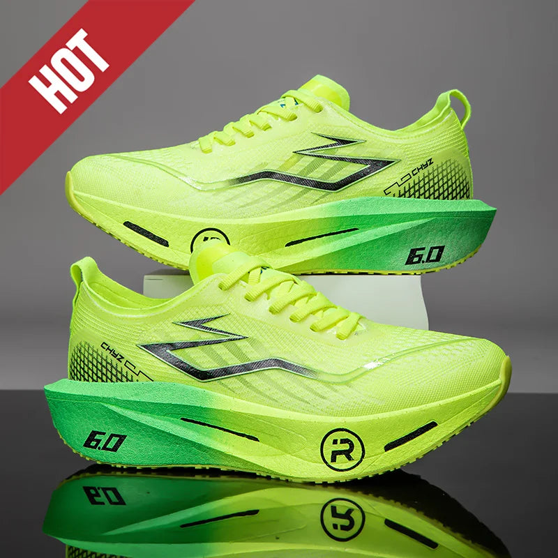 Men's Running Shoes - Air-Mesh Lace-Up Pair