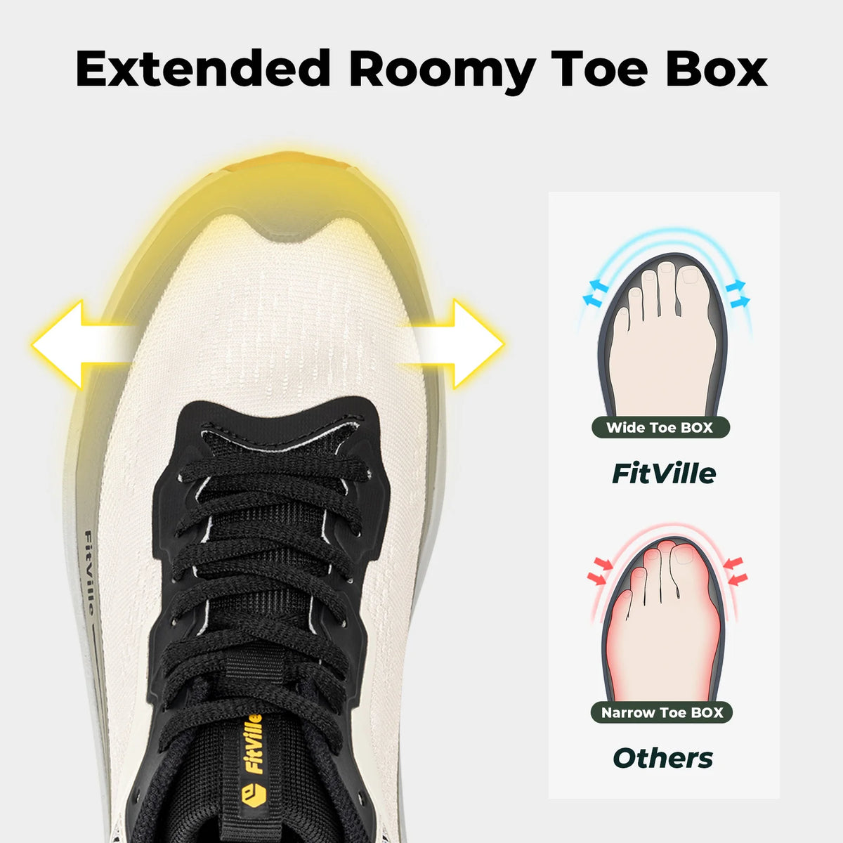 Men's Walking Shoes - Wide Toe-Box Mesh Sneakers