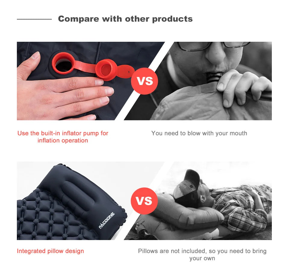 Camping Sleeping Pad - Inflatable TPU Nylon Mat