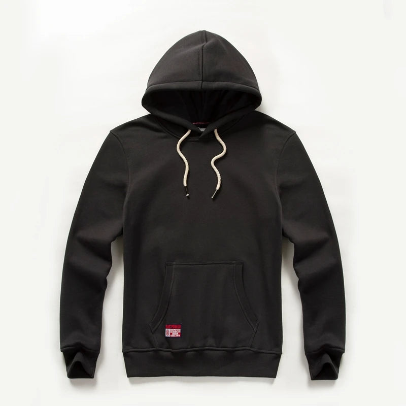 Men's Hoodie - Cotton-Blend Casual Pullover