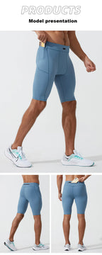 Men's Compression Shorts - Running Tights with Pocket