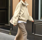 Women's Zip Hoodie - Loose Polyester Layer