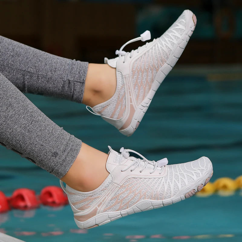 Men's Water Shoes - Mesh Lace-Up Aqua Shoes