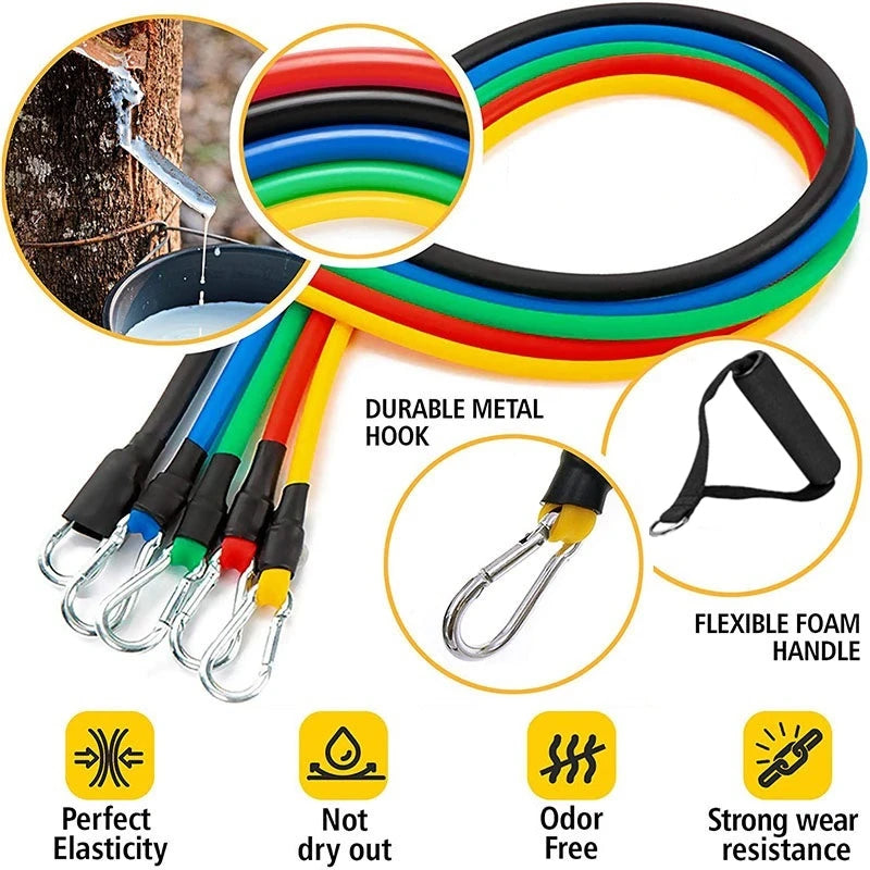 Resistance Band Set - 11-Piece Multi-Level Kit