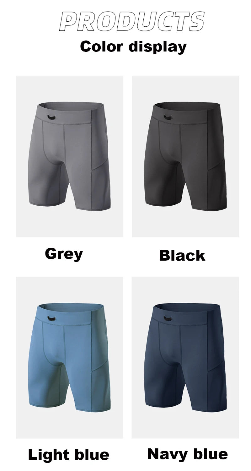 Men's Compression Shorts - Running Tights with Pocket