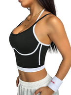 Women's Workout Top – Supportive Color Block