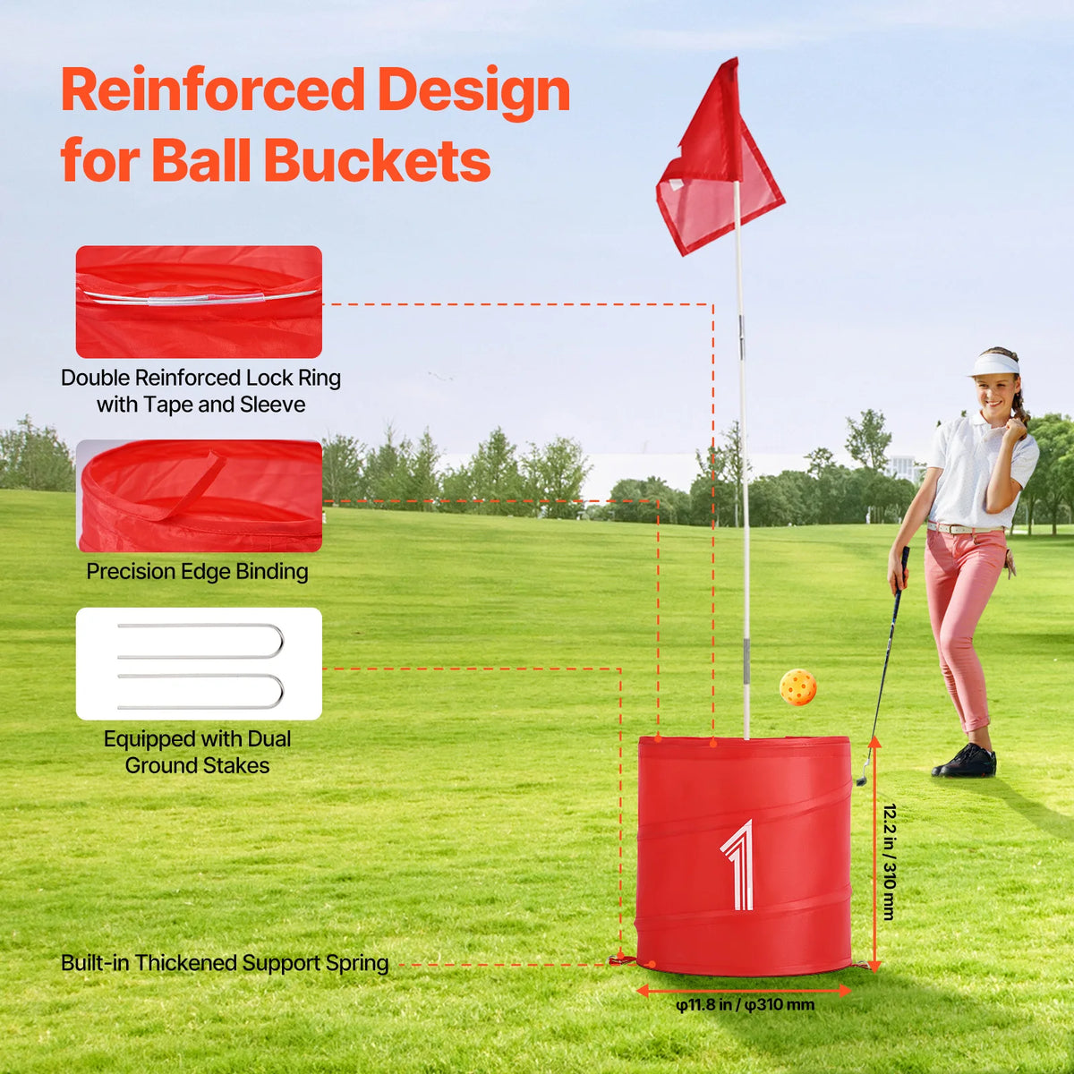 Backyard Golf Game - Portable Bucket Course Set