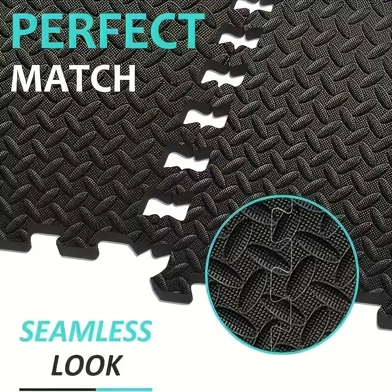 Gym Floor Tiles - 16-Piece Interlocking Set
