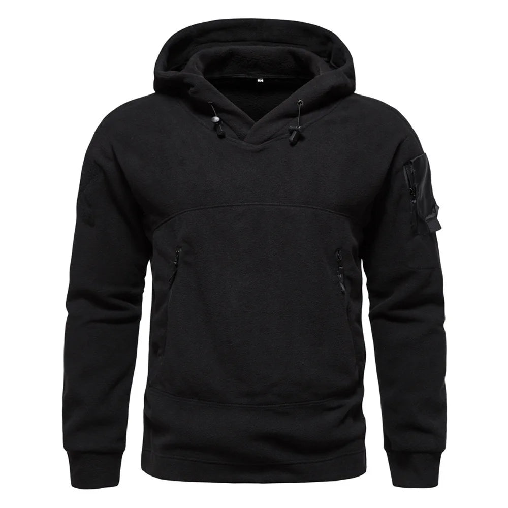 Men's Outdoor Hoodie - Multi-Pocket Warm Layer
