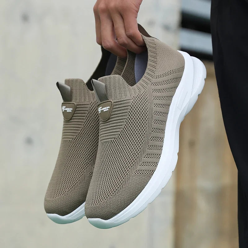 Men's Walking Shoes - Mesh Slip-On Pair