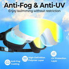 Women's Swim Goggles - Wide-View Adjustable Pair