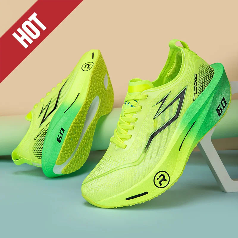 Men's Running Shoes - Air-Mesh Lace-Up Pair