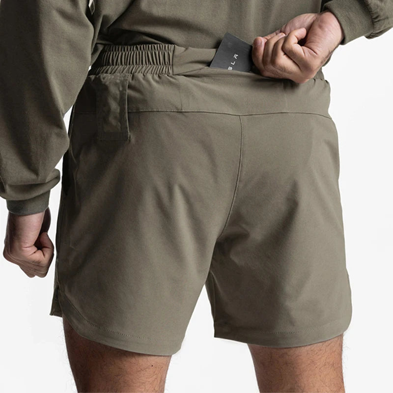 Summer New Gym Jogging Exercise Shorts Men's Sports Fitness Quick-drying Multiple pockets Running Shorts Men - product view 1