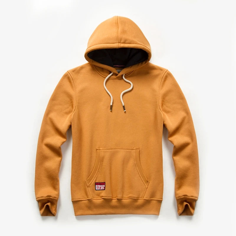 Men's Hoodie - Cotton-Blend Casual Pullover