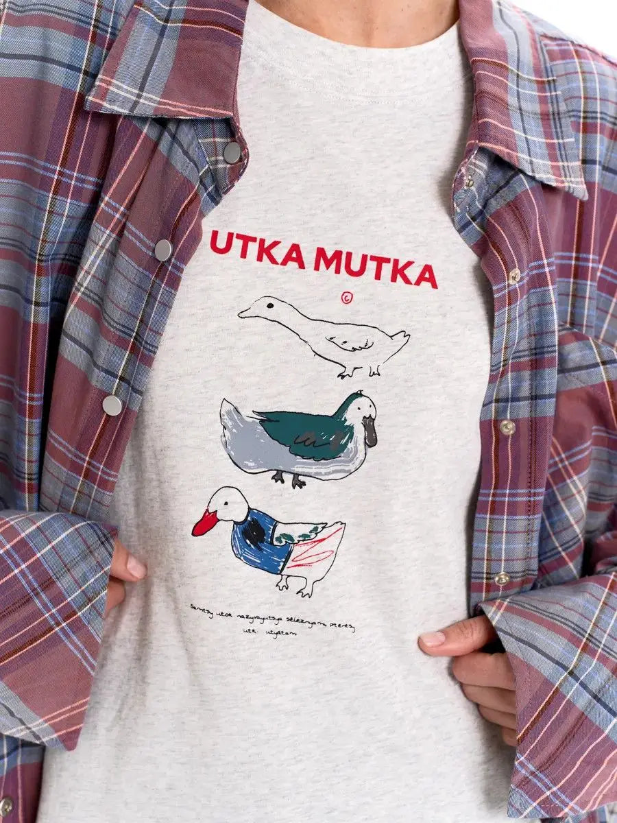 Duck Print Oversized Cotton T-Shirt – Loose Fit - product view 21