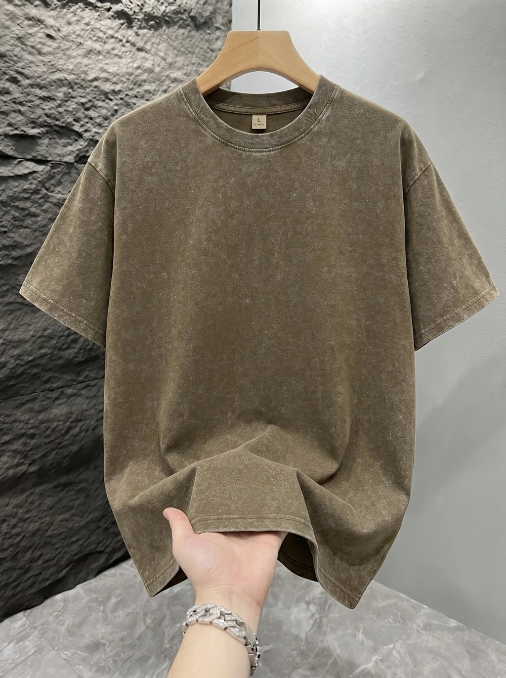 Men's Vintage Acid-Wash T-Shirt – Oversized Fit - product view 6