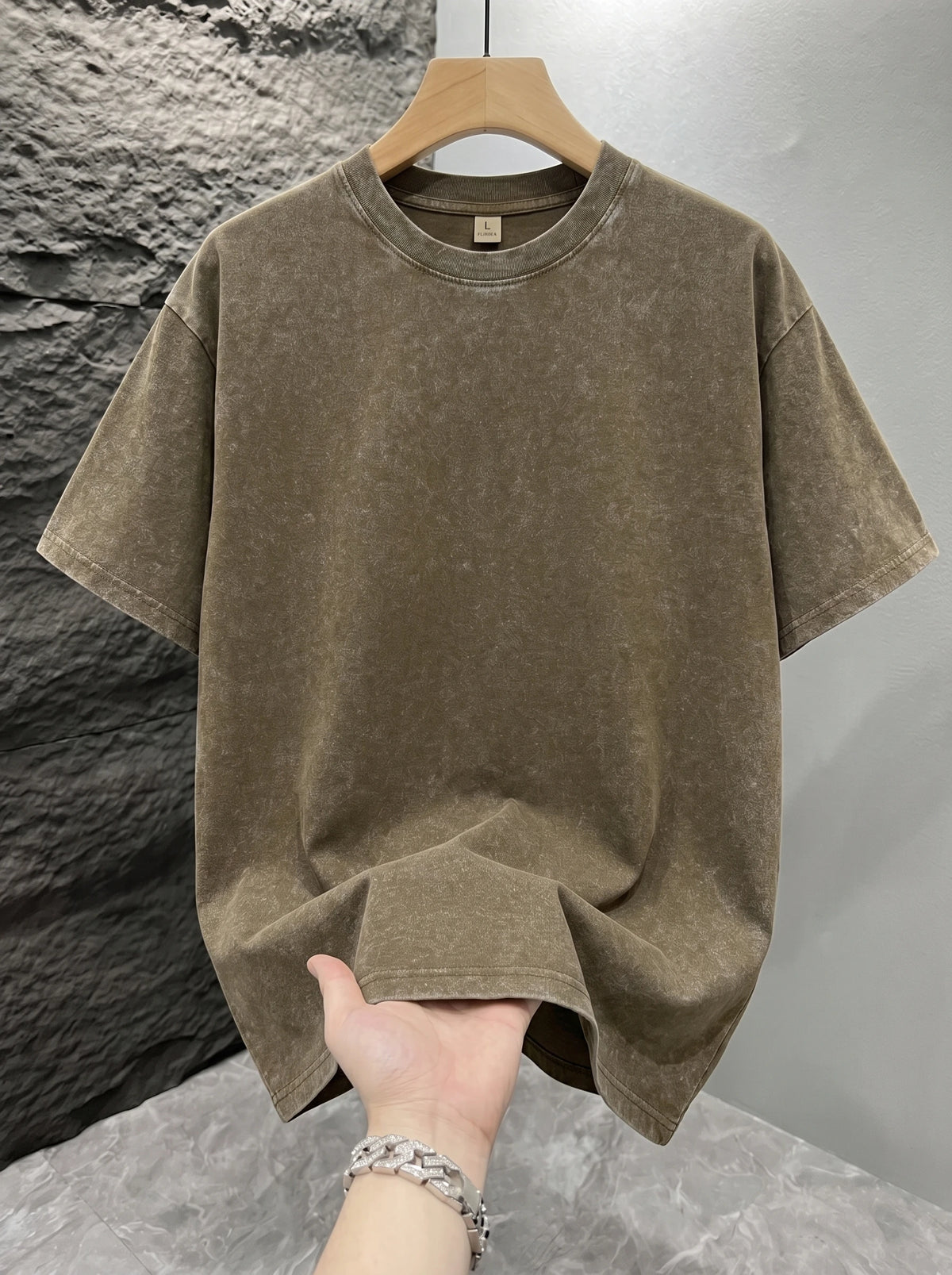 Men's Vintage Acid-Wash T-Shirt – Oversized Fit - product view 6