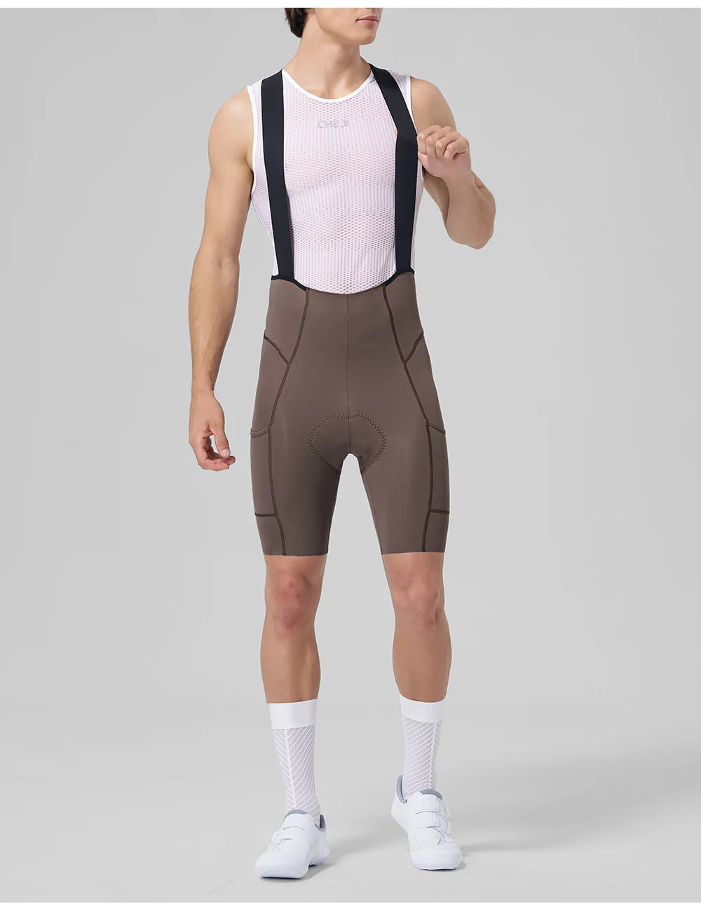 Men's Cycling Bib Shorts - Nylon Stretch Riding Shorts