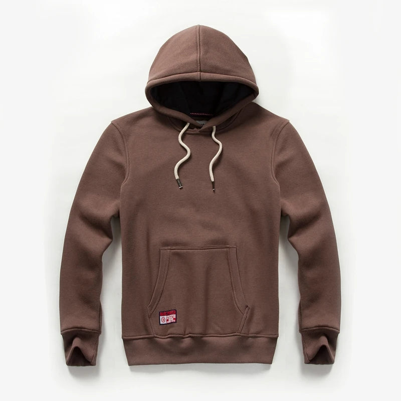 Men's Hoodie - Cotton-Blend Casual Pullover