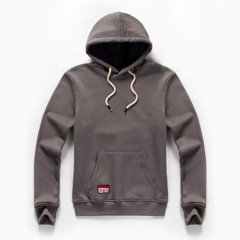 Men's Hoodie - Cotton-Blend Casual Pullover