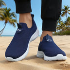 Men's Walking Shoes - Slip-On Mesh Sneakers
