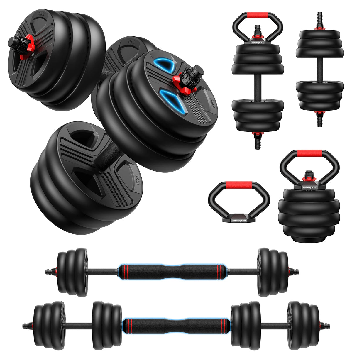 Adjustable Weight Set - 5-in-1 Free Weight System