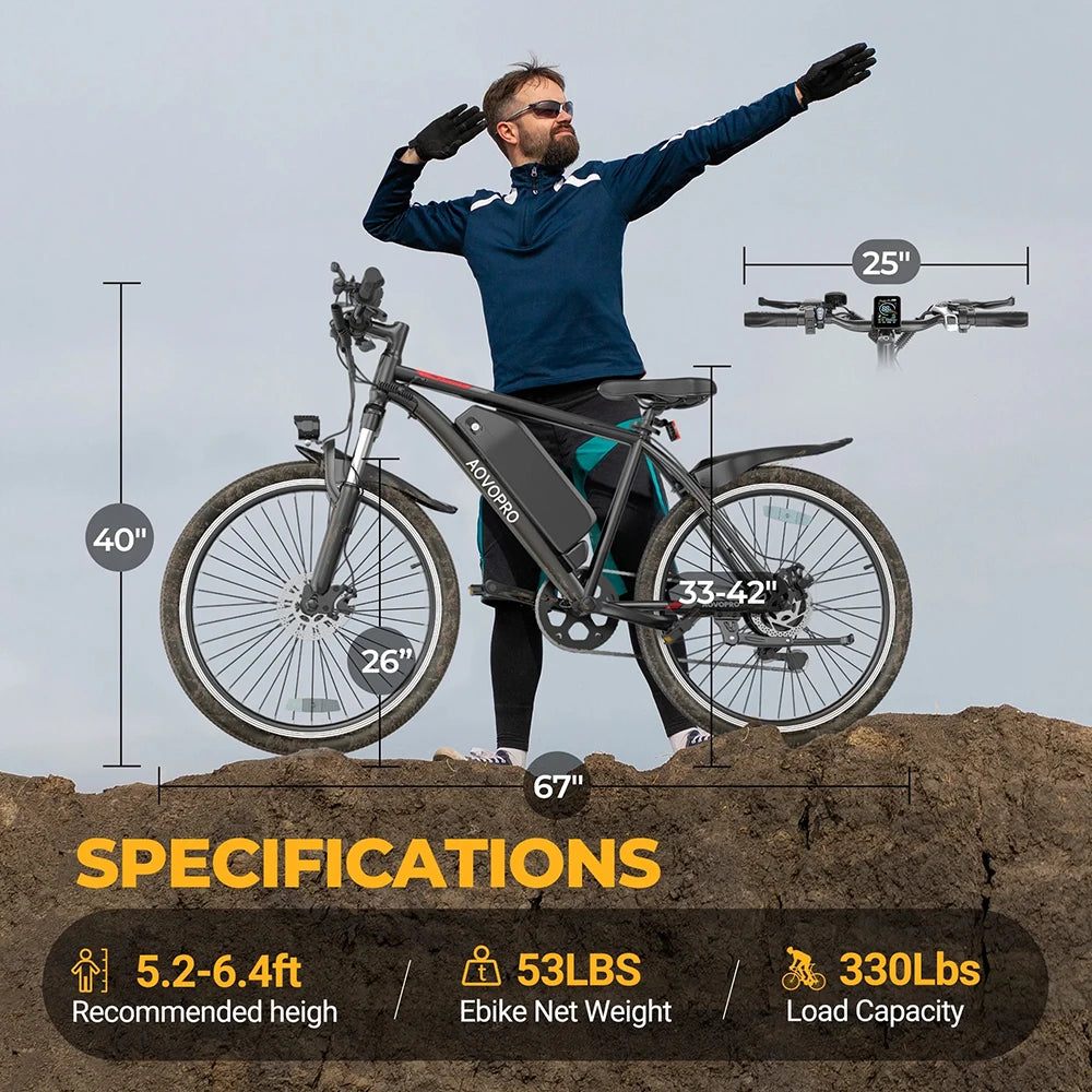 Electric Bicycle - 26-Inch Battery-Powered Bike