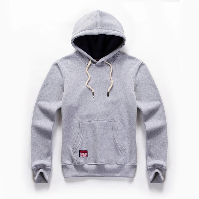 Men's Hoodie - Cotton-Blend Casual Pullover