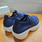 Women's Mesh Shoes - Wide-Toe Lace-Up Pair