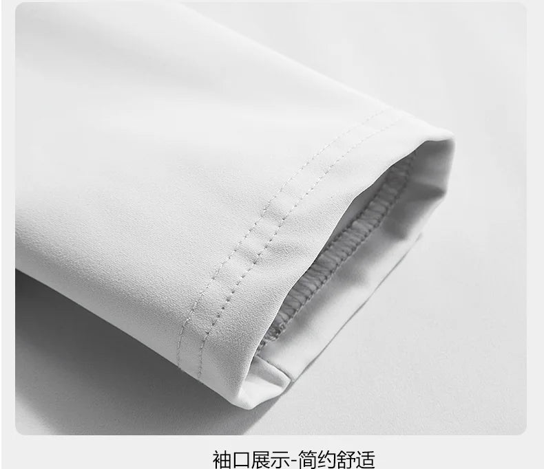 Men's Pullover - Three-Quarter-Sleeve Polyester Top