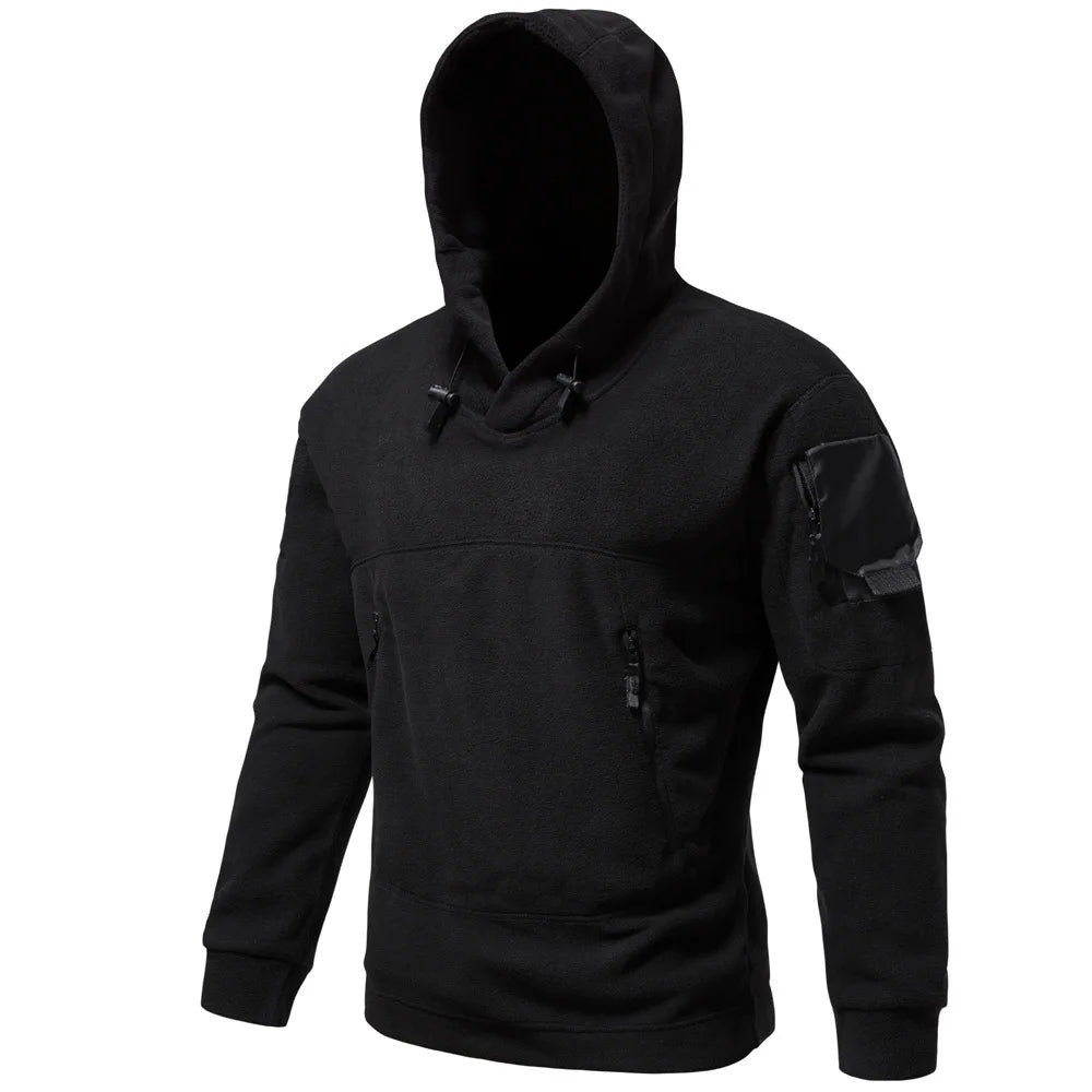 Men's Outdoor Hoodie - Multi-Pocket Warm Layer