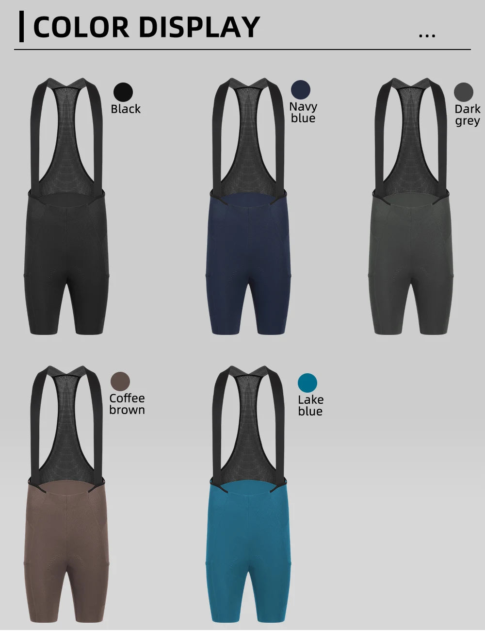Men's Cycling Bib Shorts - Nylon Stretch Riding Shorts