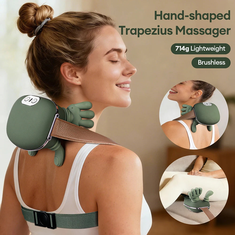 Neck Massager - Wireless Shoulder and Trapezius Device