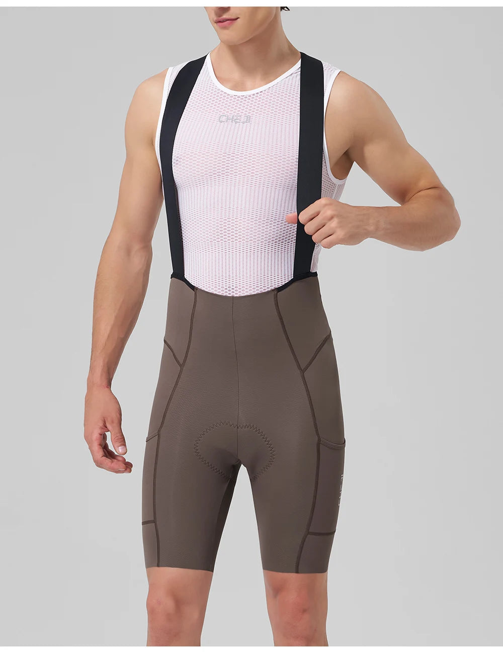 Men's Cycling Bib Shorts - Nylon Stretch Riding Shorts