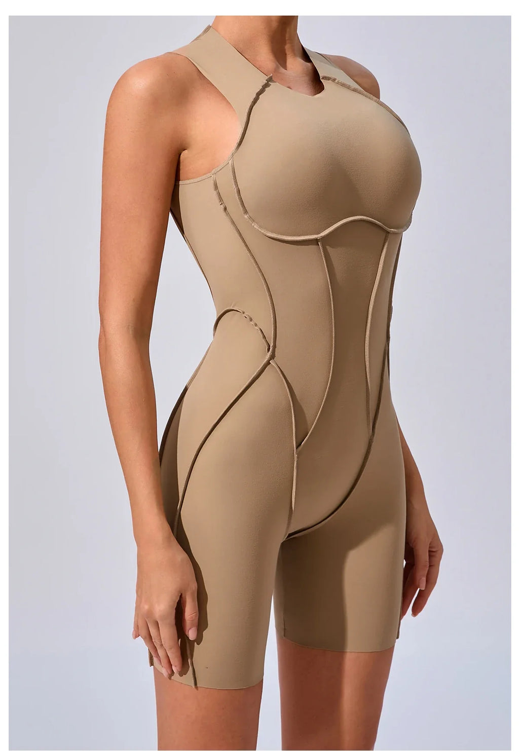 Women's Workout Jumpsuit – Padded Activewear Bodysuit