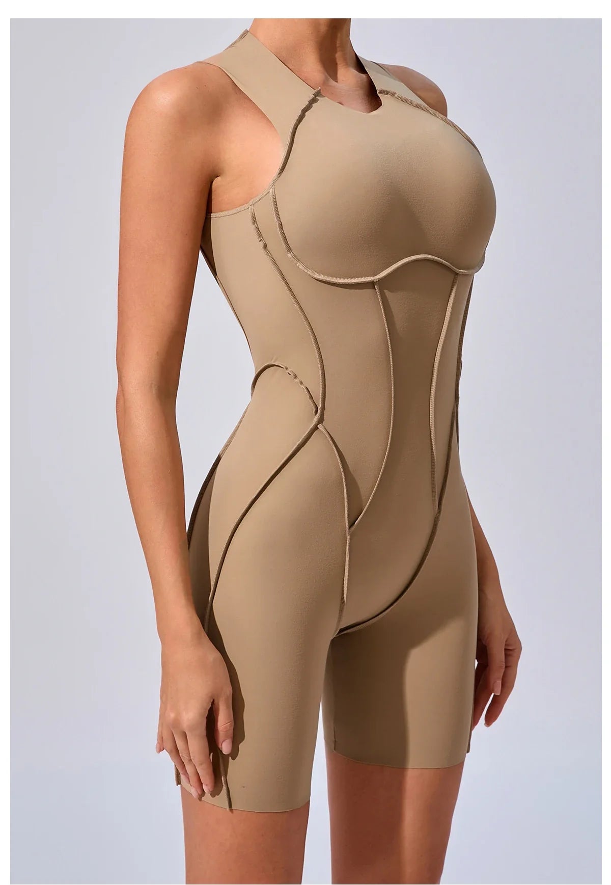 Women's Workout Jumpsuit – Padded Activewear Bodysuit