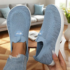 Women's Walking Shoes - Air-Mesh Lace-Up Pair