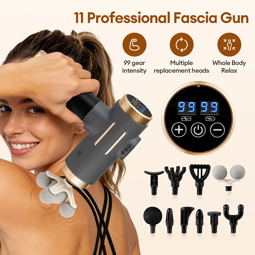 Massage Gun - 11-Head Body Massager
