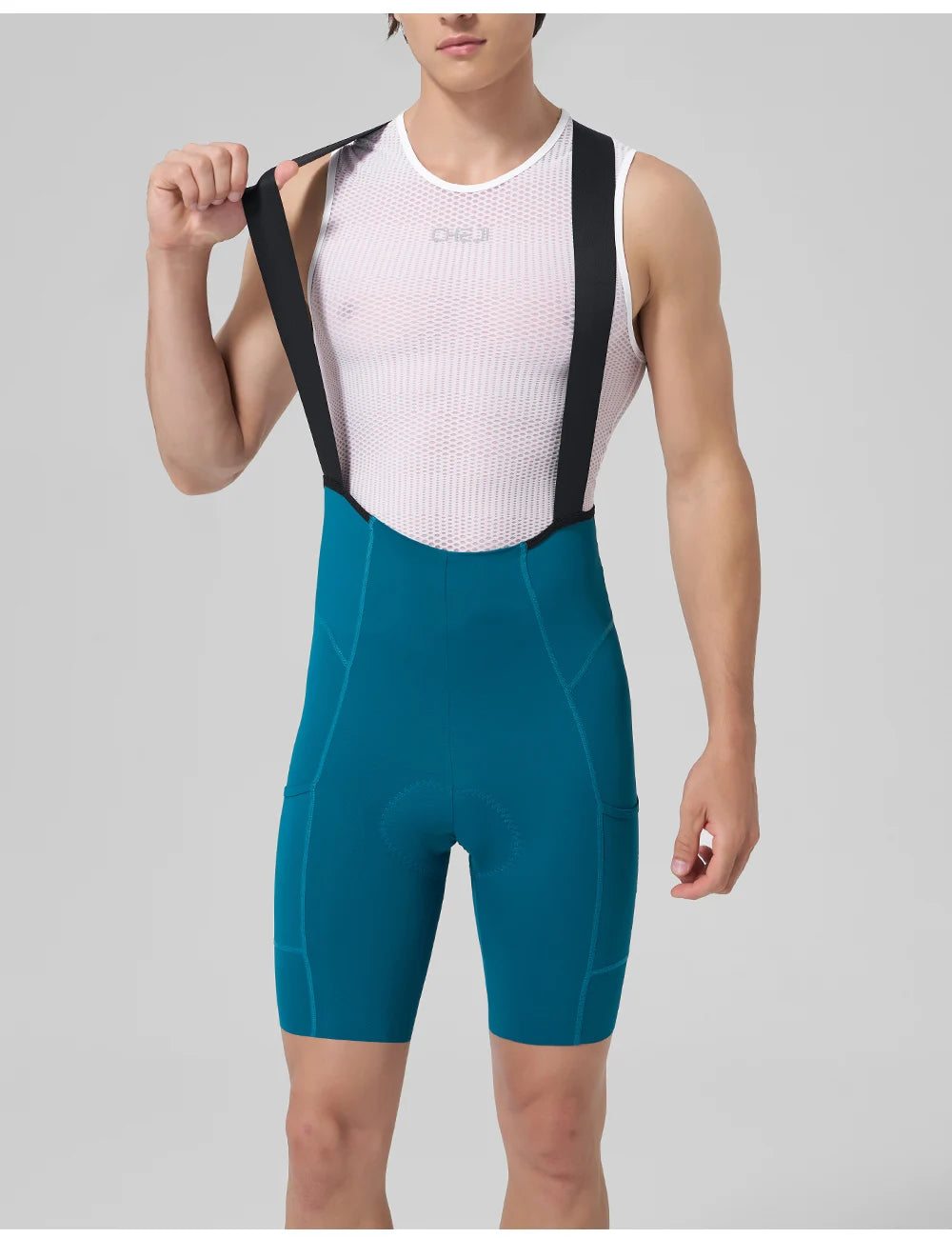 Men's Cycling Bib Shorts - Nylon Stretch Riding Shorts