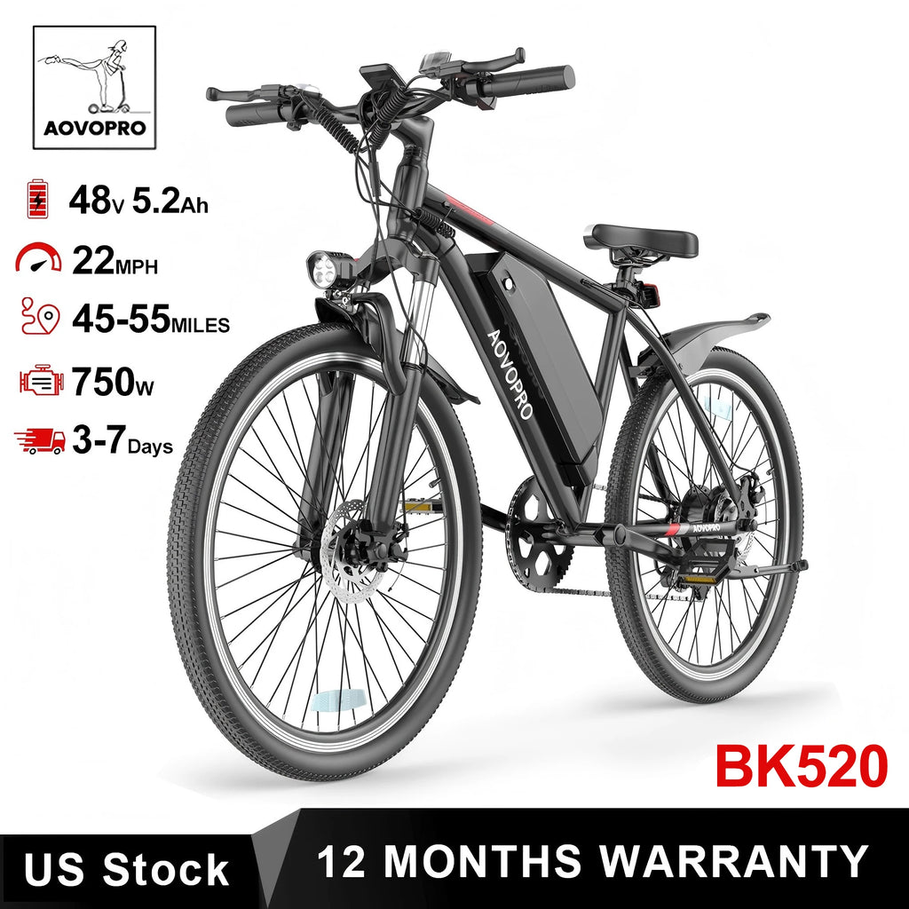 Electric Bicycle - 26-Inch Battery-Powered Bike