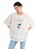 Duck Print Oversized Cotton T-Shirt – Loose Fit - product view 18
